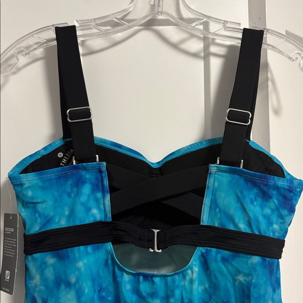 NEW [Athleta] Bali Pura Bra Tankini Swimsuit Swim Top in Bora Blue Women’s 34B/C - Picture 8 of 12